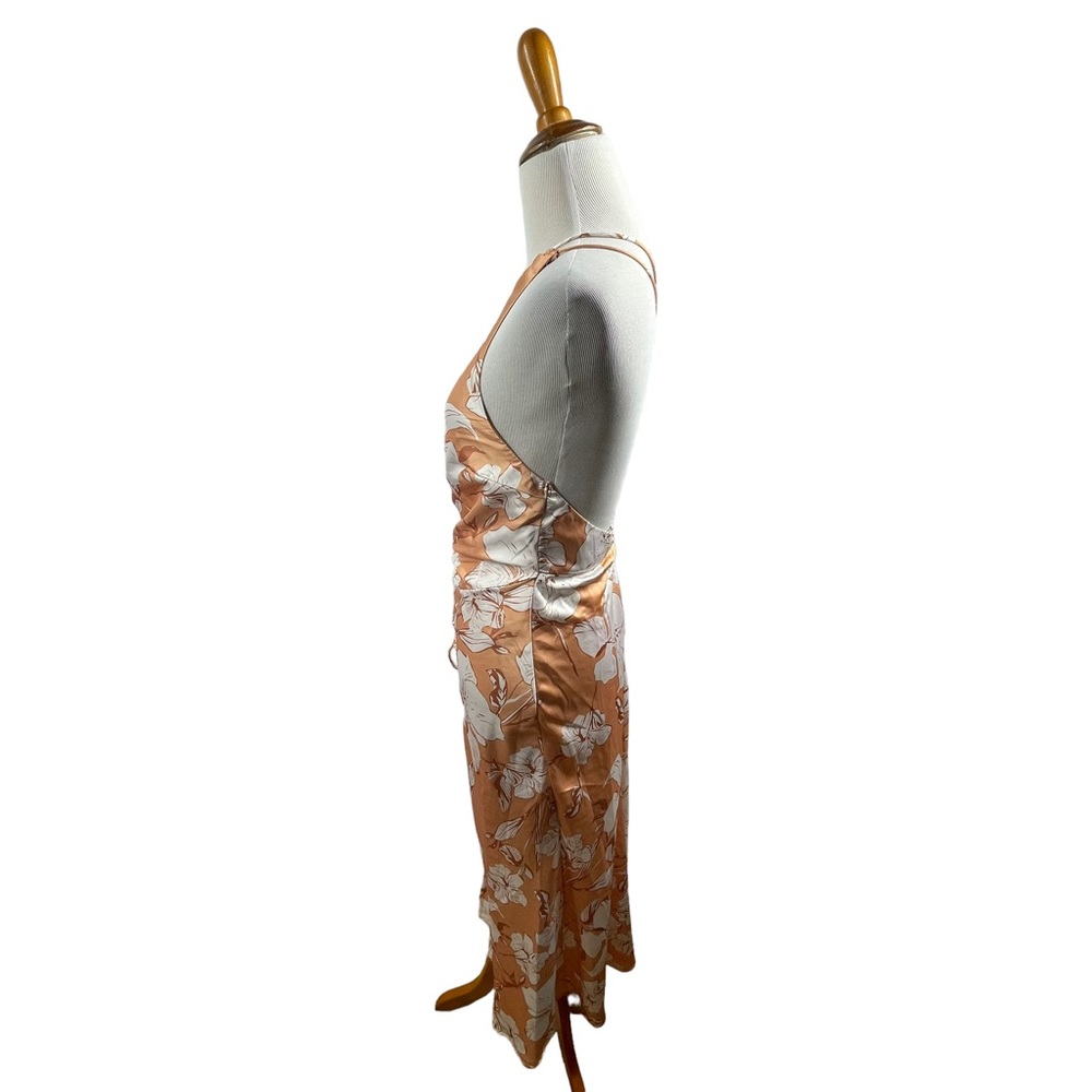 Hello Molly Peach Floral One Shoulder Treat Yourself Dress - Picture 4 of 11